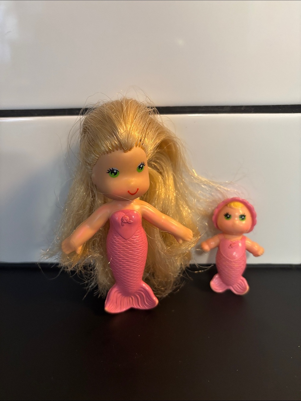 Vintage 70's Sea Wees Sandy Mermaid Doll and Baby Star Set